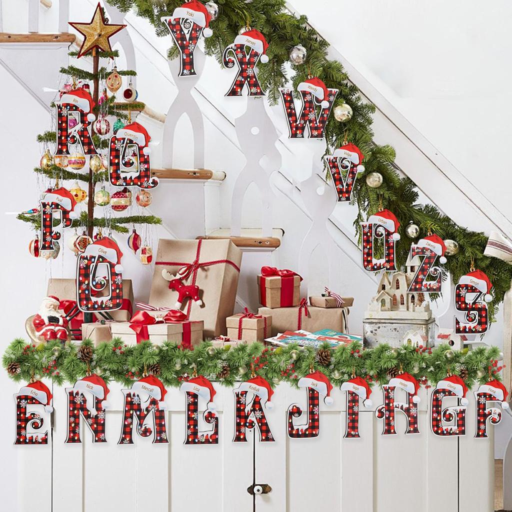 2D Vánoční Dekorační Přívěsek Vánoční Stromek Štítek Tématická Párty Řemesla Ozdoba