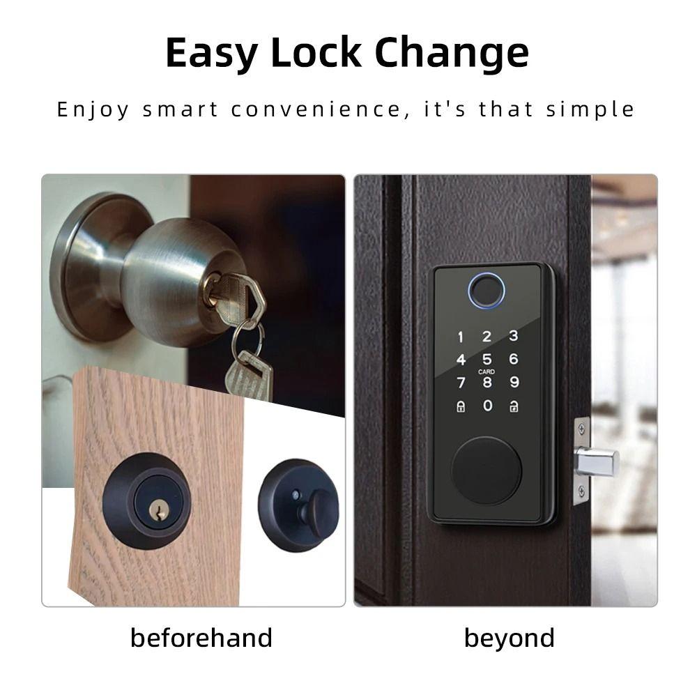 Aluminiu Zinc Aliaj de Zinc Biometrie Blocare Ușă Compatibil Bluetooth Blocare cu Intrare Fără Cheie Protecție de Siguranță