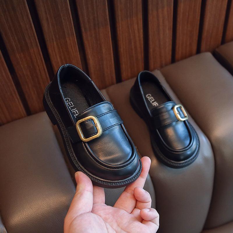 Fashion girls' leather shoes autumn new girl loafers anti slip girl single shoes comfortable children shoe versatile girls shoes