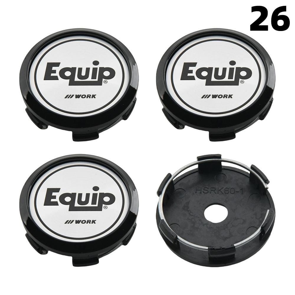 4PCS OD 60MM / ID 56MM Cap For Rims WORK EMOTION EQUIP MEISTER VS Emblem Wheel Center Cap Sport Car Logo Wheel Cover Hub Caps