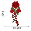 1 Pair Red Rose Flower Patch Multi-color Sew On Patch Floral Patches  Crafts Clothing Accessories