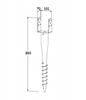 Steel pole base 100x865mm drill
