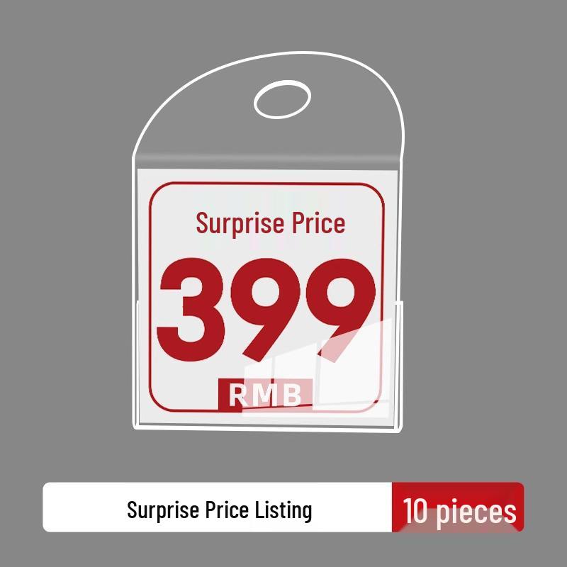 Promotional Clothing Store Hang Tag: Price, Discount, Recommended Label for Shelf Display