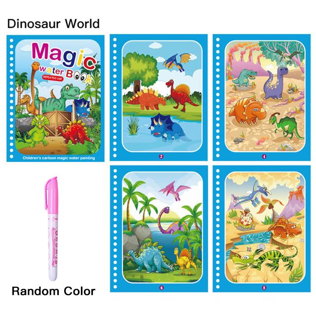 

Волшебная книжка для рисования водой, игрушки, разнообразные темы, многоразовая раскраска, книжка для рисования волшебной водой, игрушки для раннего образования для детей