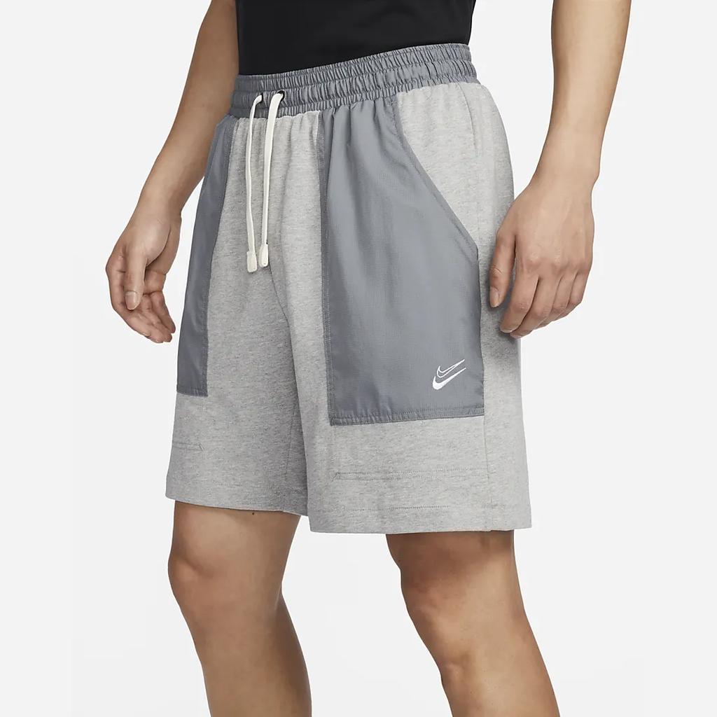 Nike Kevin Durant High-Waisted Straight-Leg Shorts Men Bottoms Grey DX0204-063