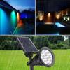 7LED Solar Lawn Lamp Outdoor RGB Solar Spotlight Garden Landscape Light for Wall Path Tree Lawn Halloween Christmas Decoration