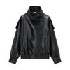 2026 Women's Retro PU Leather Jacket: Stand Collar, Loose, Short Motorcycle Style