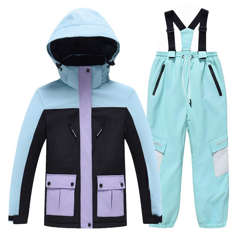 

Kids Waterproof Ski Suit: Warm, Thickened Winter Snowboard Wear for Boys & Girls L