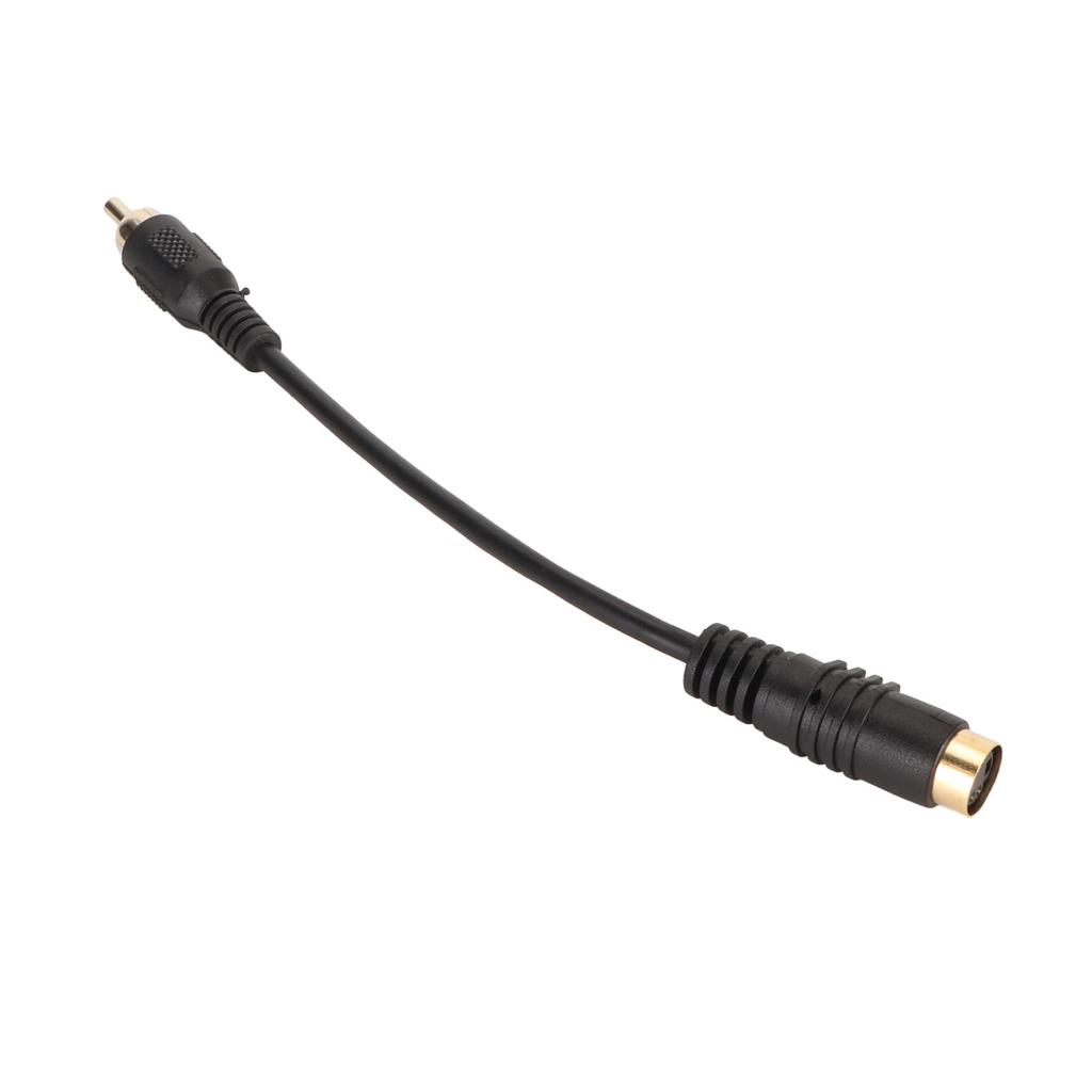 Mini DIN 4 Pin To RCA Cable Female To Male Plug and Play S Video To RCA Adapter Cord for DVD CD Player PC HDTV