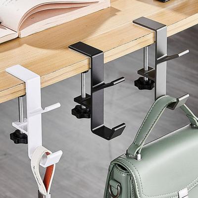 Desk Mount Bag Holder Backpack Hanger Hook Strong Load-bearing Rustproof Simple Installation Versatile Use Headphones Holder Bag