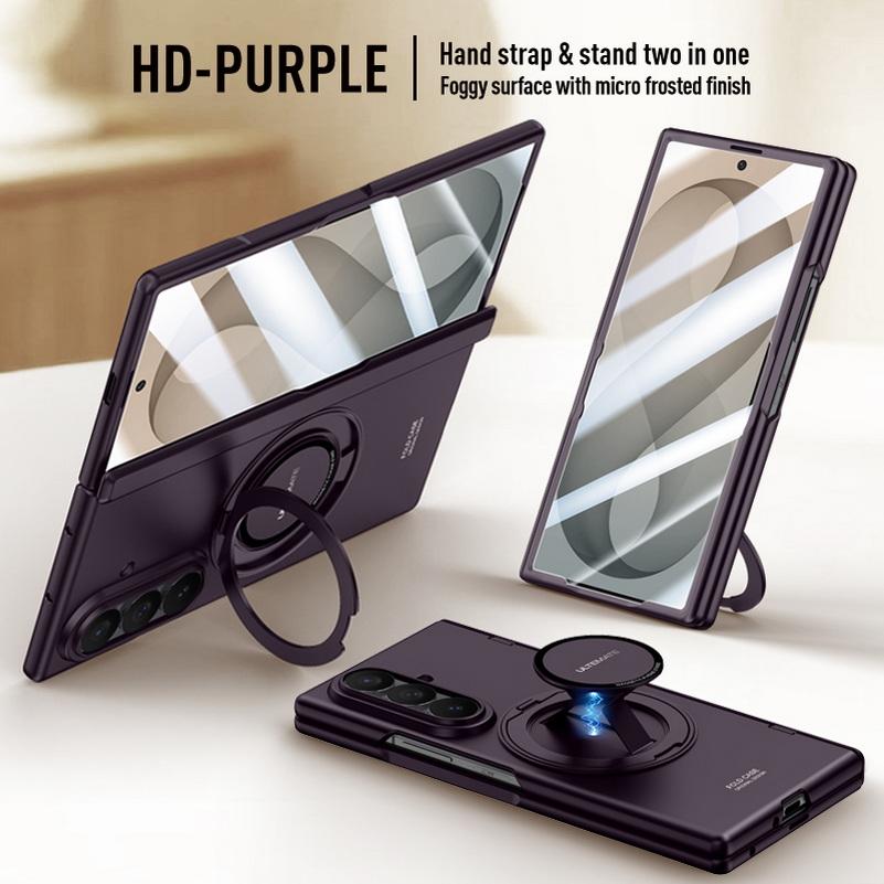 Magnetic Rebound Handheld Rotating Stand Phone Case for Samsung Z Fold 8 Ultra Galaxy Z Fold8 Glass Screen Hinge Protect Cover