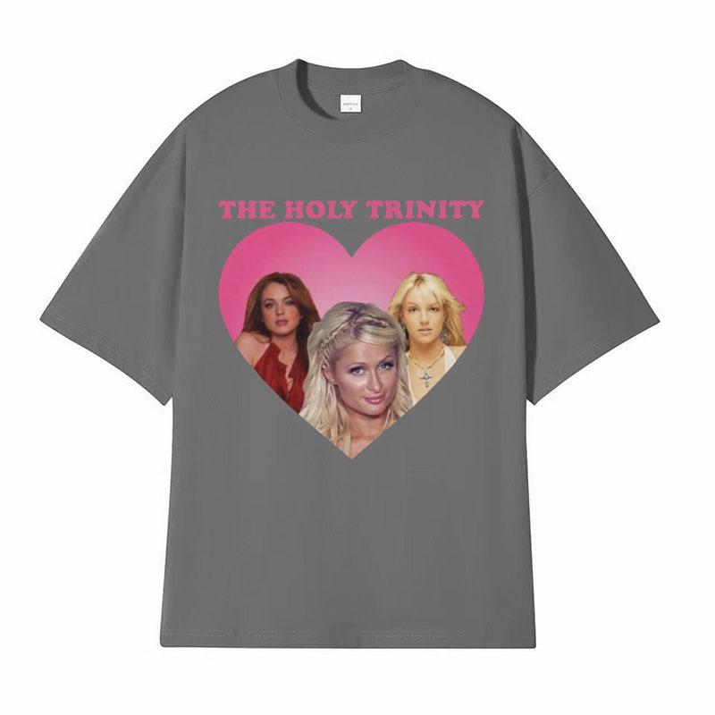 Die Heilige Dreifaltigkeit Britney Spears und Lindsay Lohan T-Shirt Herren Damen Kleidung Mode T-Shirts Harajuku Retro 100% Baumwolle T-Shirt