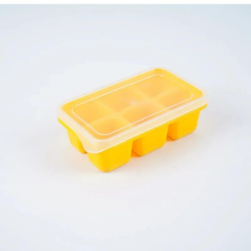 6 Cavity Mini Ice Cube Tray Soft Bottom Easy Release Mold for Summer Kitchen Homemade Ice Cube Mold Kitchen Tools