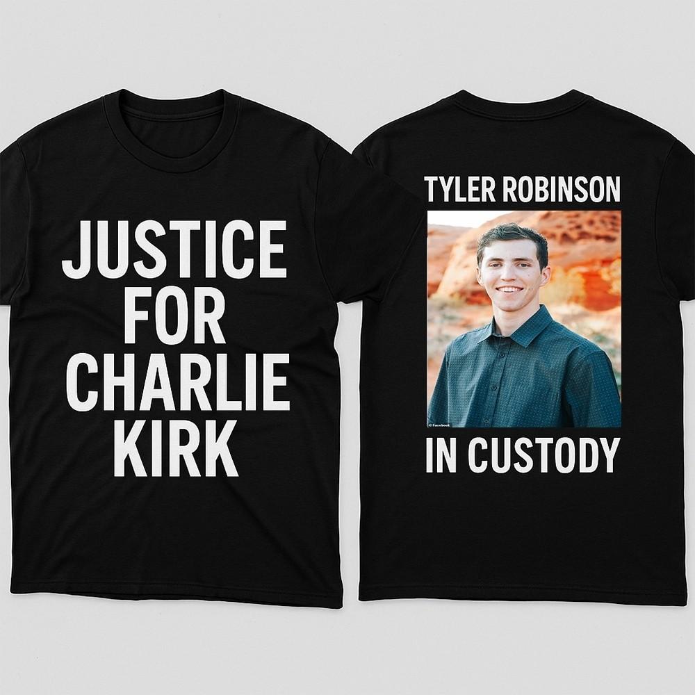Justice For Charlie Kirk Tyler Robinson T Shirt Unisex T-Shirt XXXXL