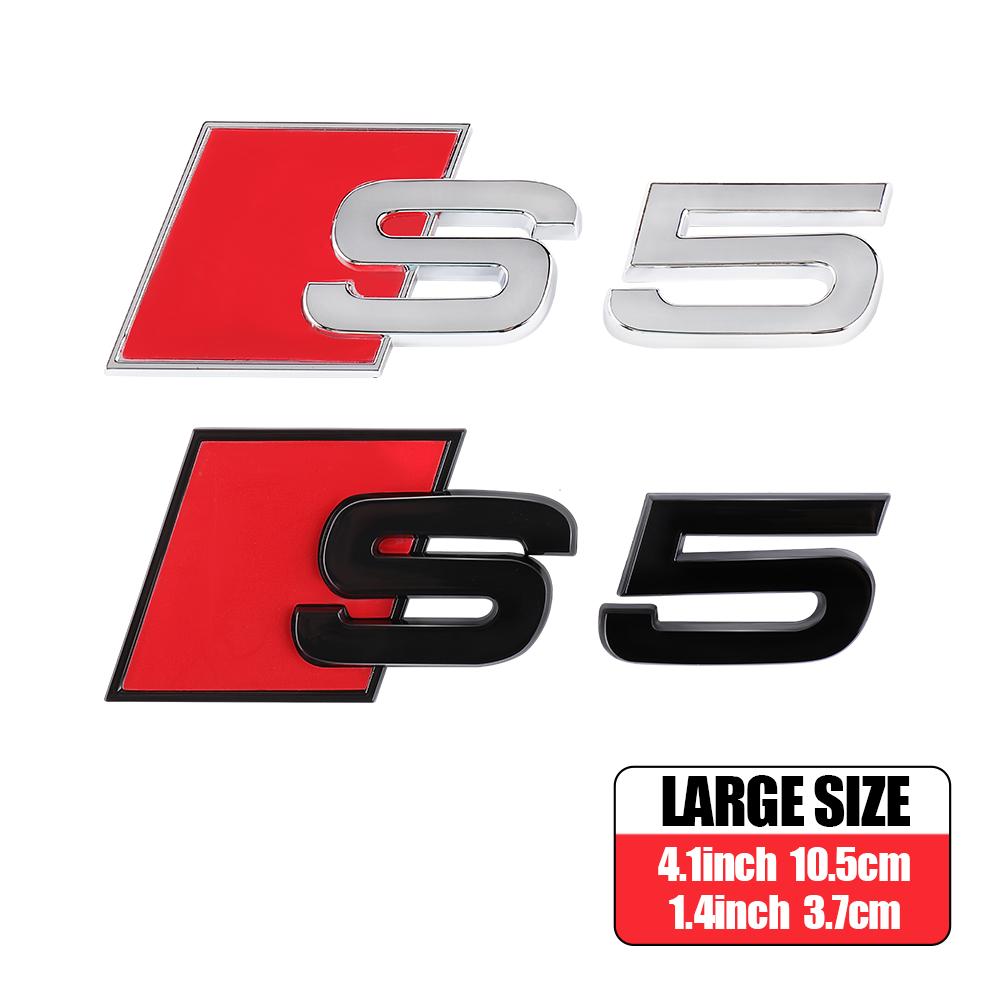 Car Body Rear Trunk ABS S3 S4 S5 S6 S7 S8 Badge Sticker Decor Auto Emblem Modification Accessories For Audi A3 A4 B8 8P A6 C7 8V