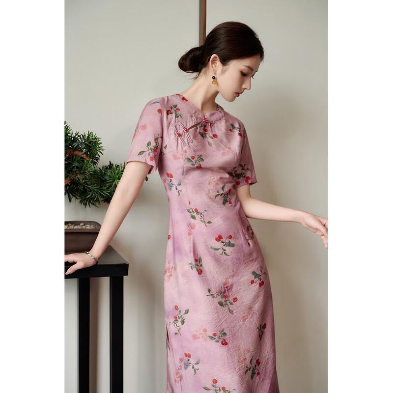 JK&JS New Chinese Style Short Sleeve Cheongsam Dress