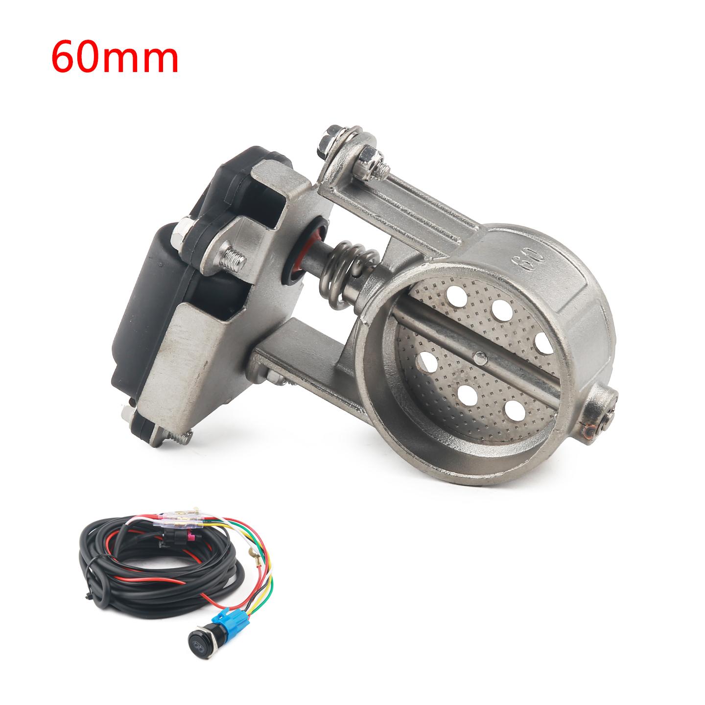 Car/Motorcycle Exhaust Pipe System Locomotive Soundproof Stainless Steel Valve Electronic Switch Button Control 51/60/63/70/76m 60MM