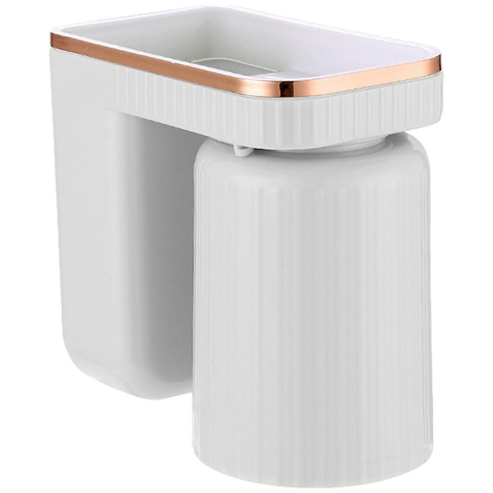 

Держатели для зубных щеток для ванной комнаты, настенный набор держателей для зубных щеток и зубной пасты, самоклеящийся, бесконтактный, компактный органайзер белый