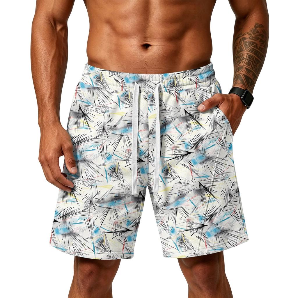 Men's Loose Shorts with Pockets for Gym Training Beach Relax Casual Wear