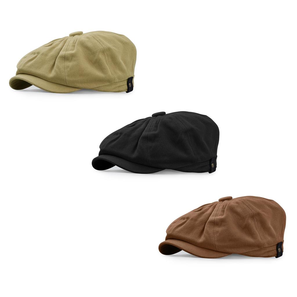 Clape Newsboy Hunting Solid Golf Casual Outdoor and Beret Cap, Fall/Winter Cap, Cotton, 8-Panel, Color, Hat, Hat, Men's Women's (BL42-Brick Red)