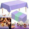 12 Colors Available Solid PEVA Anti-Wrinkle Disposable Rectangular Tablecloth, Suitable for Indoor And Outdoor Parties, Picnics, Birthdays, Weddings