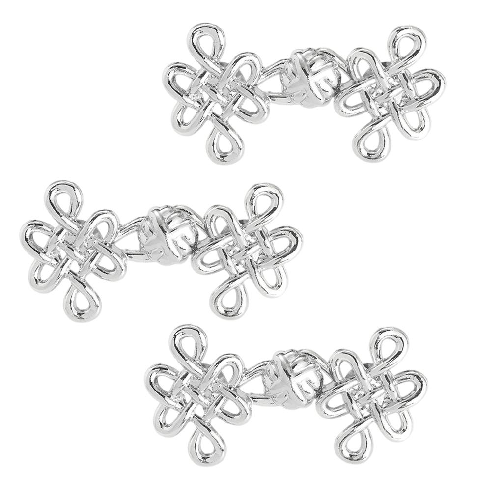 Chinese Knot Waist Tightening Clip Metal 3/6Set Adjustable Plating Pin for Loose Pants and Jeans Waist Fitness Extenders