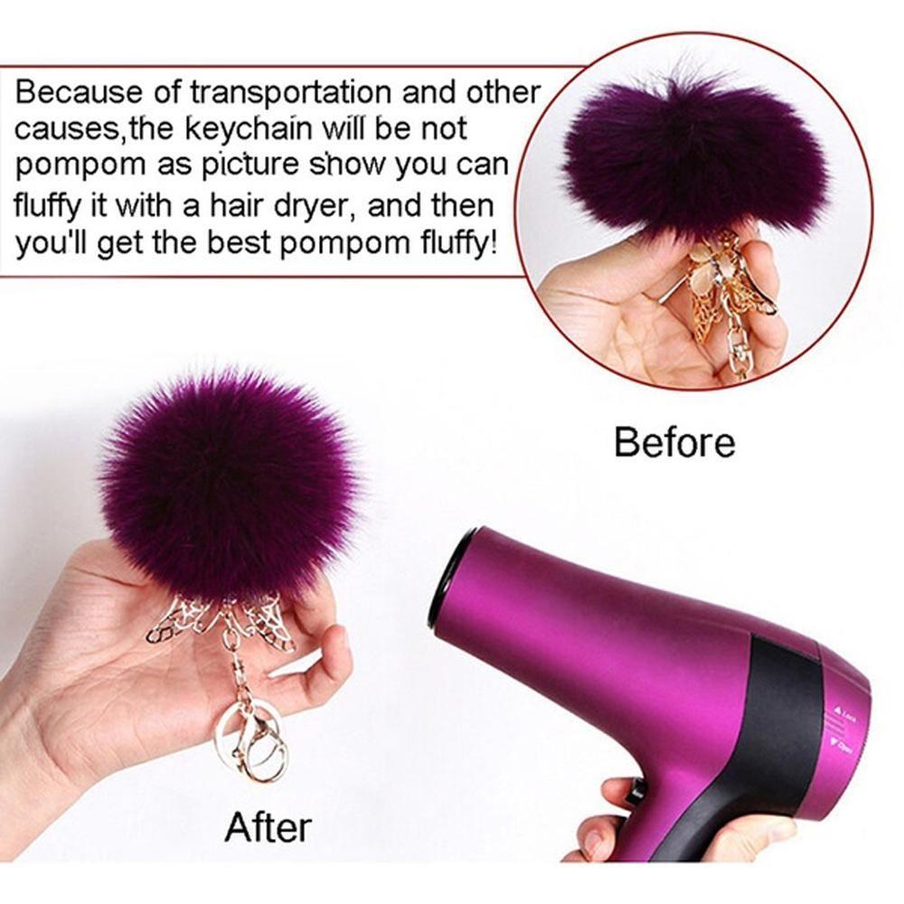 12 cm Kleidungsstück Druckknopf Faux Fuchspelz Strickmütze Bommel Ball Taschen Zubehör Hüte Dekor Haarball