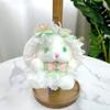 Princess Pearl Dress Plush Rabbit Keychain Cartoon Drooping Ear Rabbit Pendant  Backpack Decor
