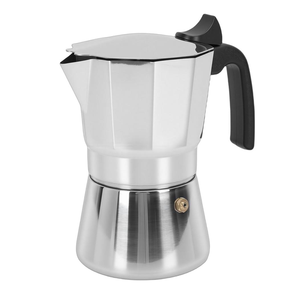 Stovetop Coffee Maker Octagonal Stainless Steel Italian Coffee Machine for Home Travel Easy To Clean