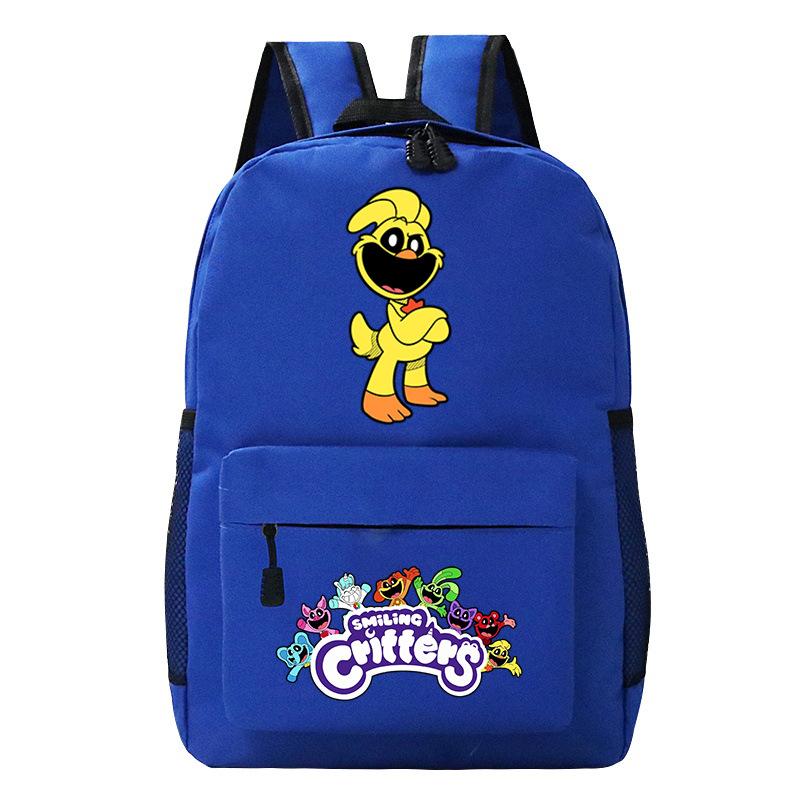 Cartoon Printed Children'S Backpack, Animation Schoolbag, Male And Female Primary And Secondary School Students Outdoor Travel Backpack