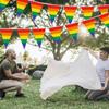 Flagi Rainbow Pride Banner Gay Pride Pennant Banner na imprezę na świeżym powietrzu w barze, dekoracje ogrodowe