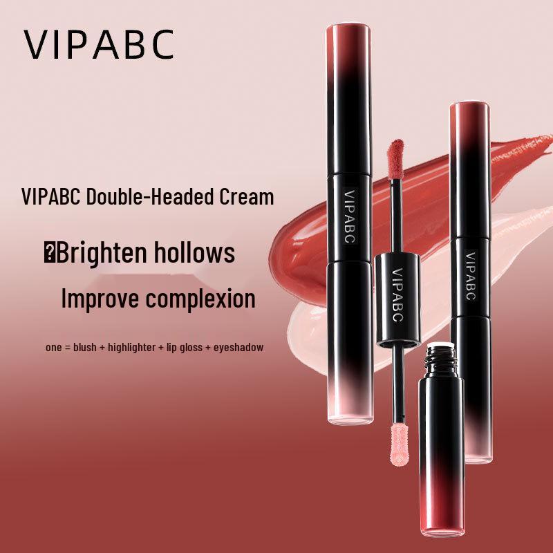 

VIPABC Multi-Use Double-Headed Blushing Balm: Pigmented, Smooth Liquid Blush, Eyeshadow, Lip Glaze.