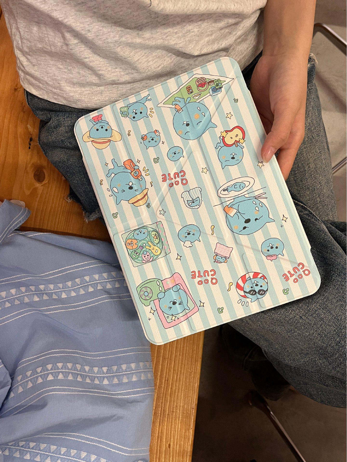 

Blue Stripe Side-Suction iPad Pro 2021 Case - Creative Niche Design iPad Mini 6/7 (8.3 inch)