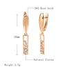 Trend Long Earrings  Rose Gold Micro Wax Inlay Natural Zircon Drop Earrings For Women Vintage Jewelry