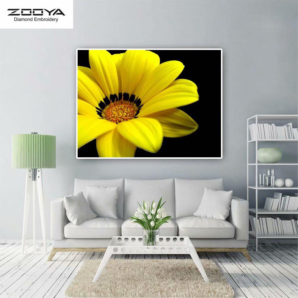 

ЗООЯ DIY 5D Полный квадрат Алмазная картина Цветочная вышивка Крест Стежок Главная Декор