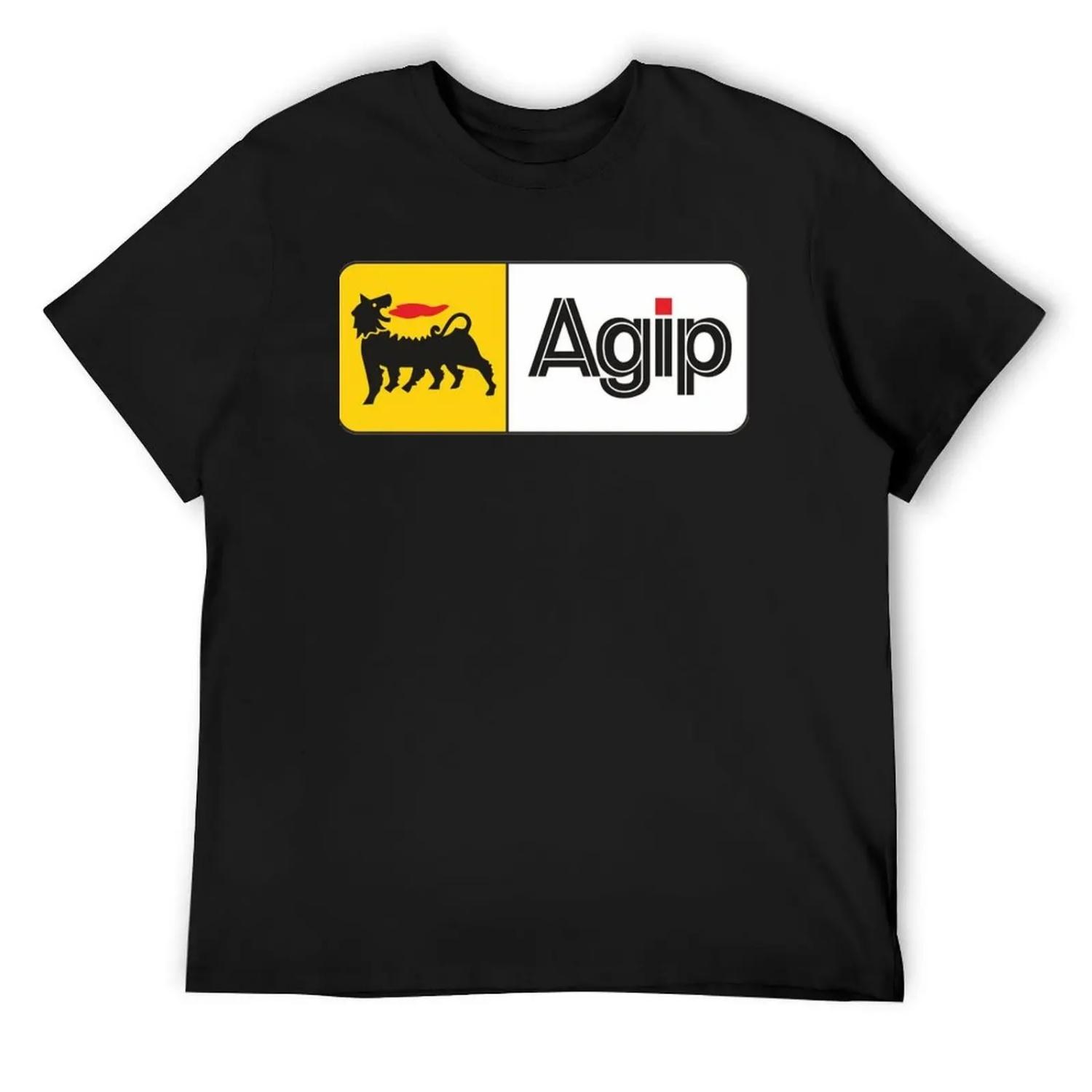Agip Logo Merchandise T-Shirt T-shirts man cute tops plain graphic t shirts plain t shirts men S