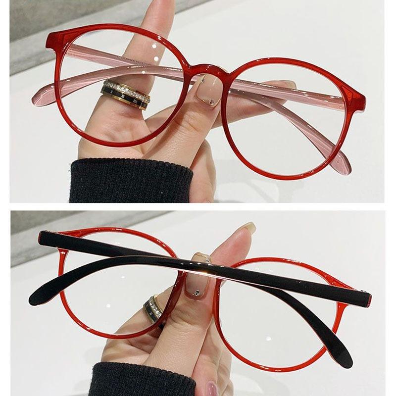Large Frame Round Vintage Reading Glasses Women Men Lightweight Full Frame Anti Blue Light Presbyopia Eyewear