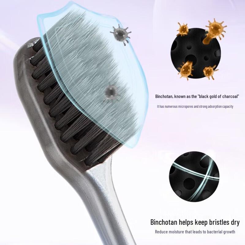 Saky Charcoal Bristle Toothbrush - Soft