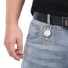 2 Pcs 2.5cm Key Chain All Metal ID Badge Holder Durable Belt Clip  Camping
