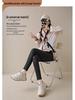 2025 Spring Women's Breathable White Korean Style Sneakers - Thick Sole Versatile Sports Casual Running Shoes