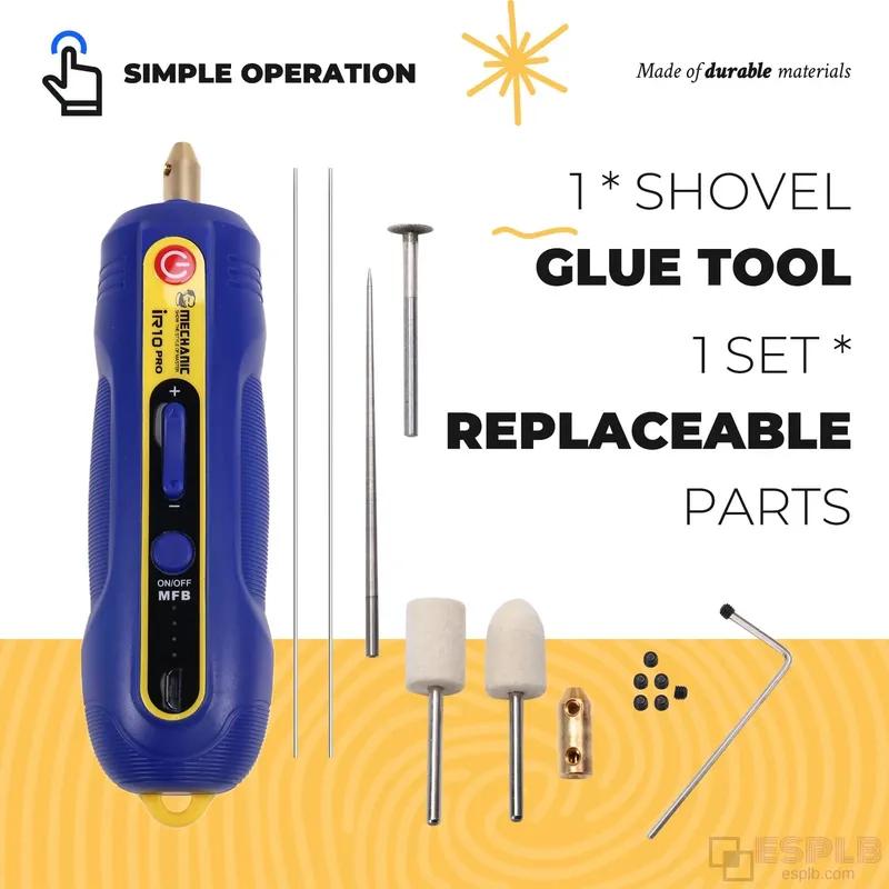 Mechanic IR10 PRO OCA LOCA Glue Remover Tool USB Electric Degumming Set for Mobile Phone LCD Screen Speed Regulation