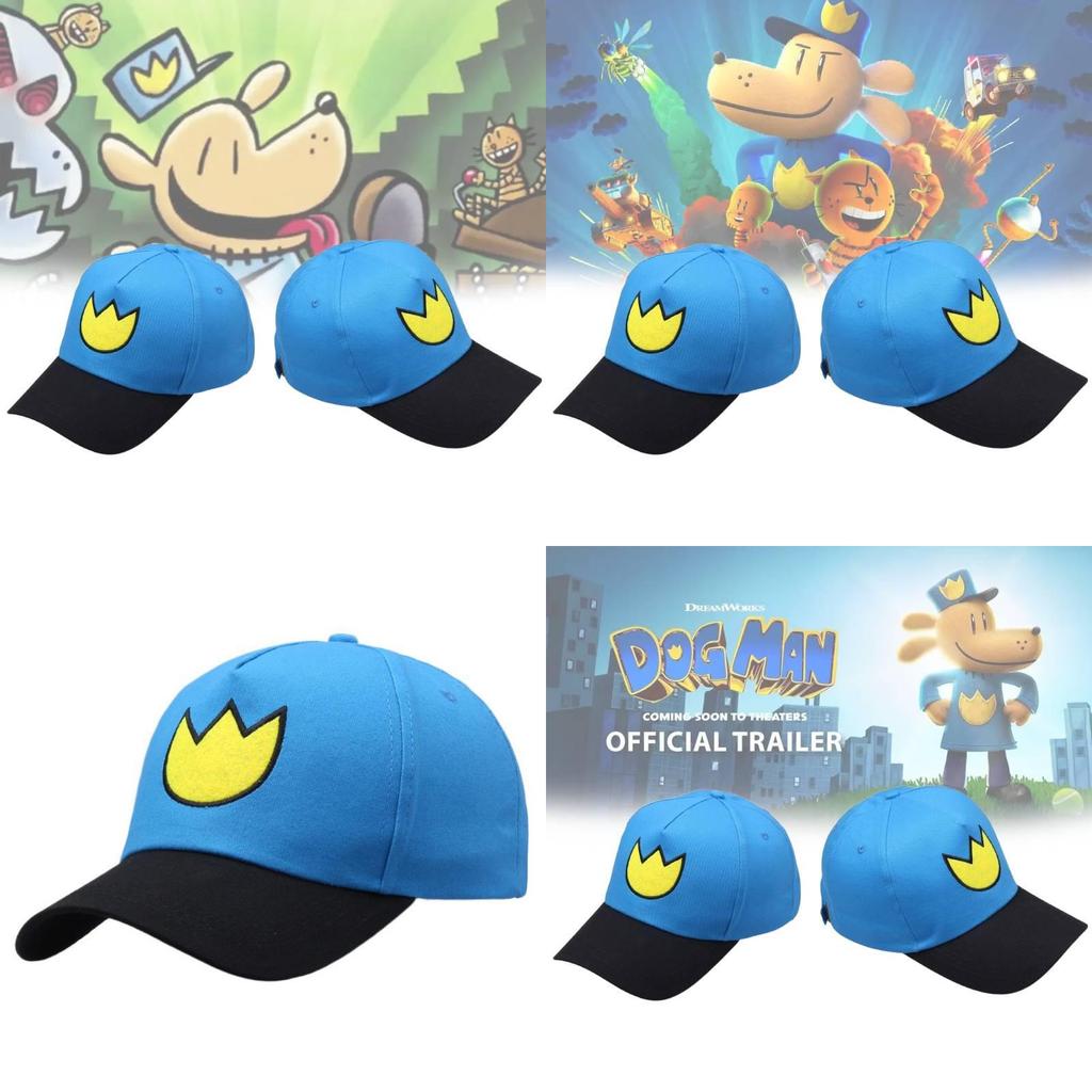 Dog Man Bestickte Baumwoll-Baseballkappe mit Sonnenschutz für Outdoor-Fans