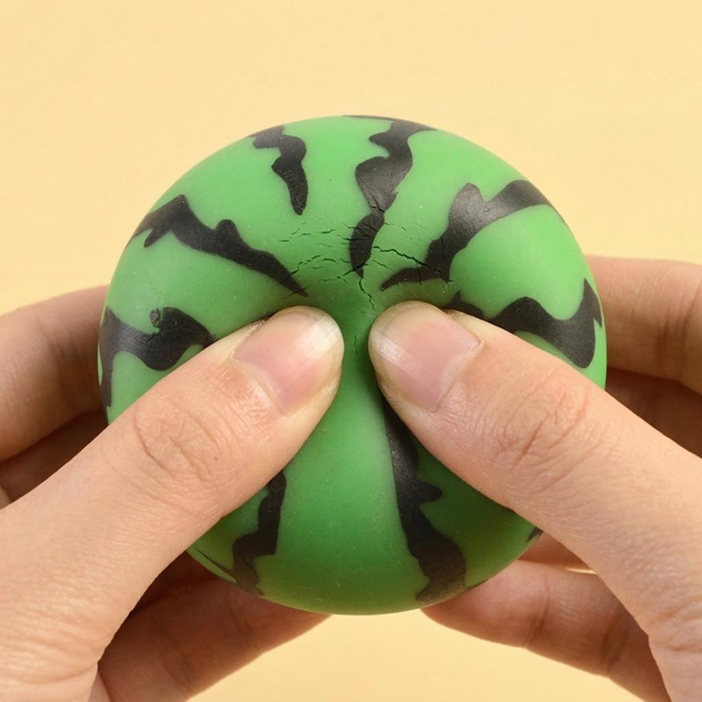 Balles anti-stress Pastèque Soulageur de stress Cadeau de fête Balle souple en mousse PU Squishy Jouet sensoriel Fruit Fidget Pour Enfants et Adultes