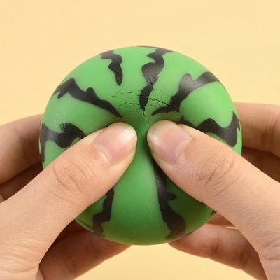 Balles anti-stress Pastèque Soulageur de stress Cadeau de fête Balle souple en mousse PU Squishy Jouet sensoriel Fruit Fidget Pour Enfants et Adultes