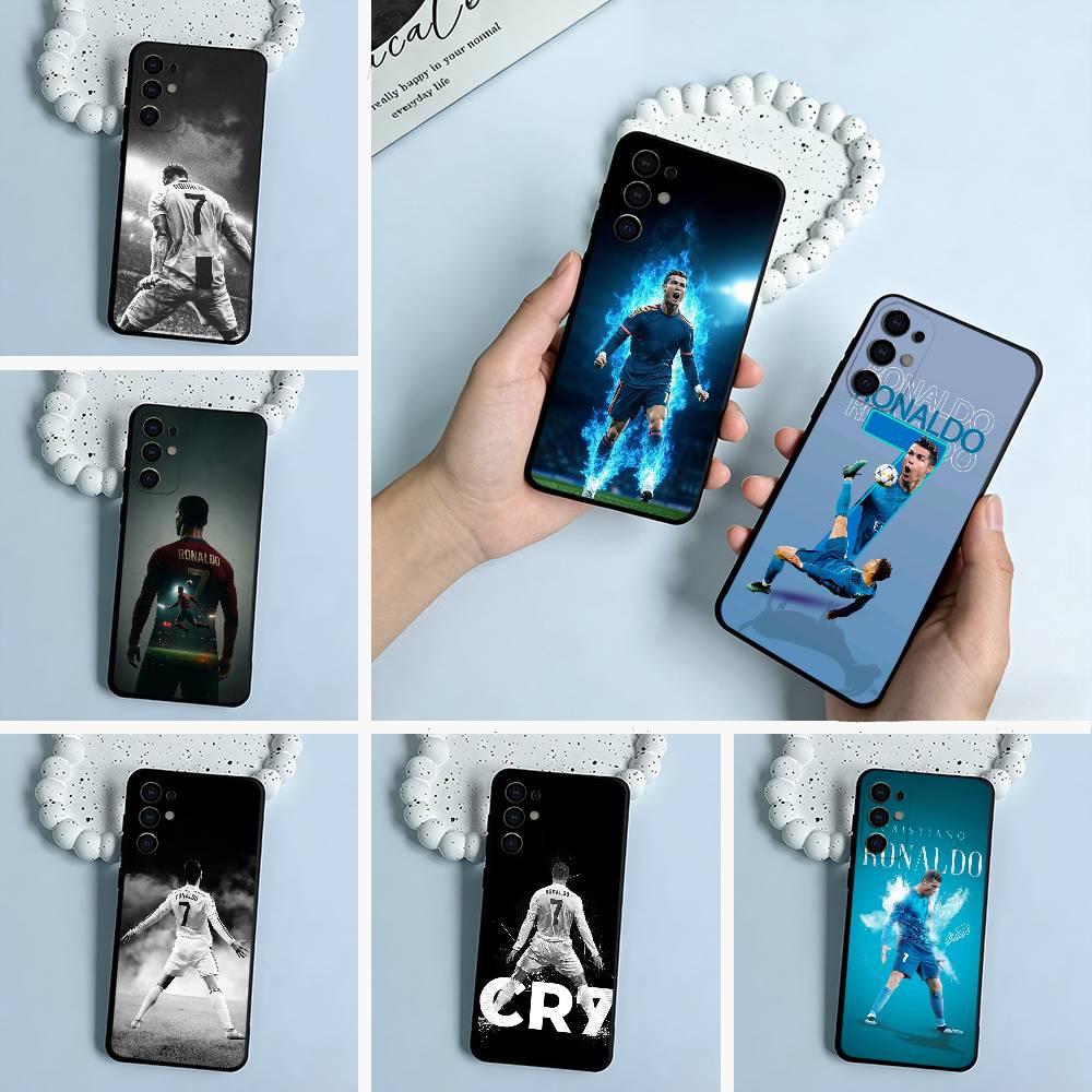 C-R-7 Ronaldo Phone Case For Samsung S25,S24,S21,S22,S23,S30,Ultra,S20,Plus,Fe,Lite,Black Soft Silicone