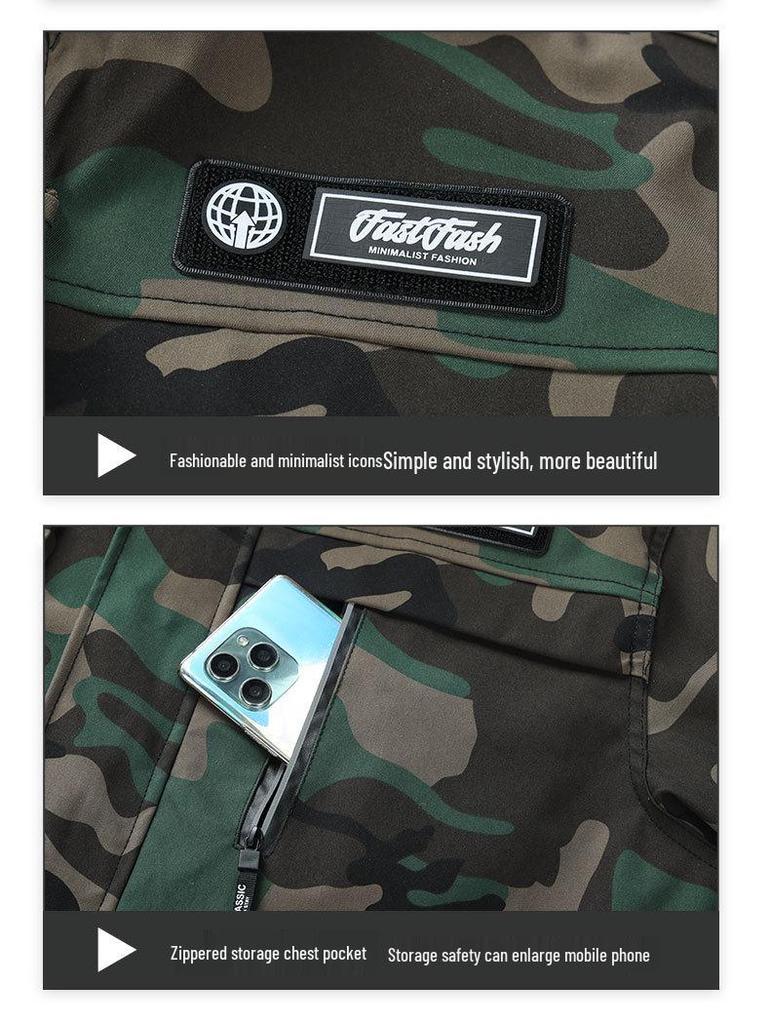 Unisex Camouflage Work Suit: Durable, Elastic, Breathable Tactical Clothing for Spring/Autumn.
