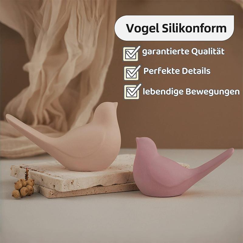 2Pcs Silicone Bird Molds, 3D Bird Resin Concrete Mold, Unique Animal Epoxy Resin Casting Mold
