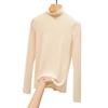 New Autumn and Winter Stylish Mid-neck Pullover Long-sleeved Base Layer for Women with A Knitted Semi-high Neck