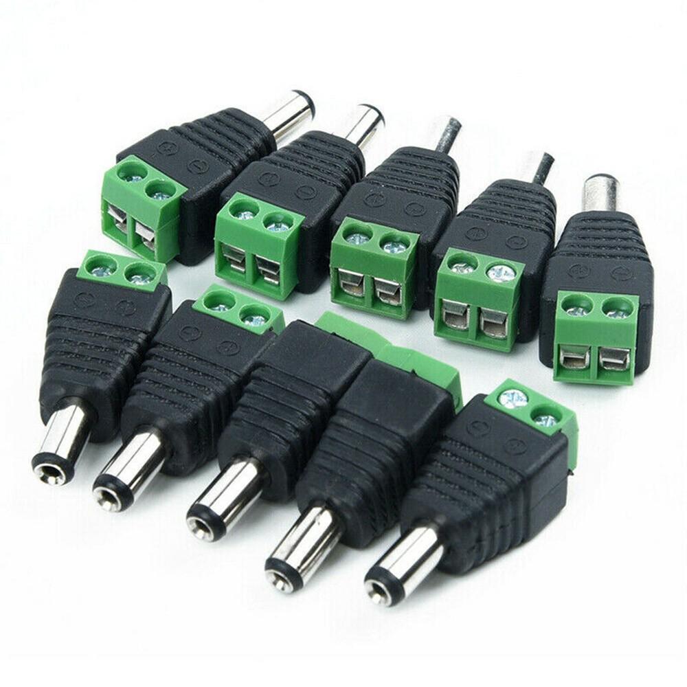 10x 2.1mm Male Female DC 12V Power Plug Socket Screw Terminal CCTV Adaptors