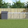 Vidaxl Gabbia per Galline con Recinto, Antracite, 117X609X123 Cm, Acciaio